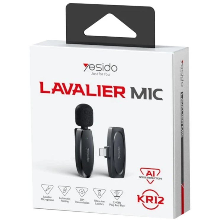 میکروفون یقه ای بی سیم یسیدو مدل KR12