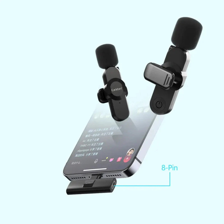 میکروفون یقه ای بی سیم ارلدام مدل ET-MC8L