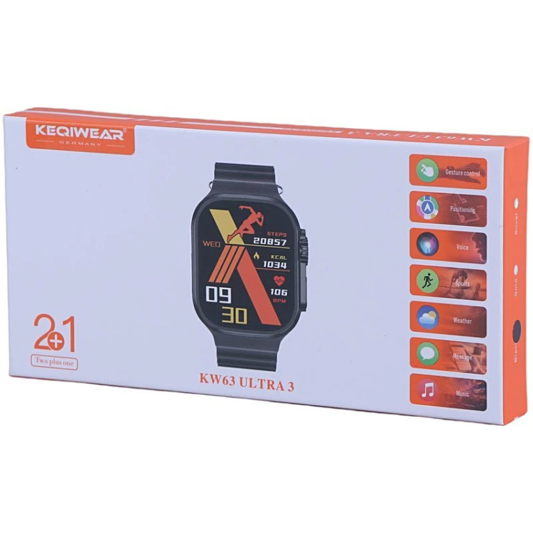 ساعت هوشمند کیگی ویر مدل KW63 Ultra 3