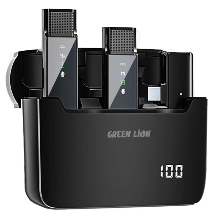 میکروفون یقه ای دوتایی گرین لاین مدل 2in1 DIGITAL DISPLAY